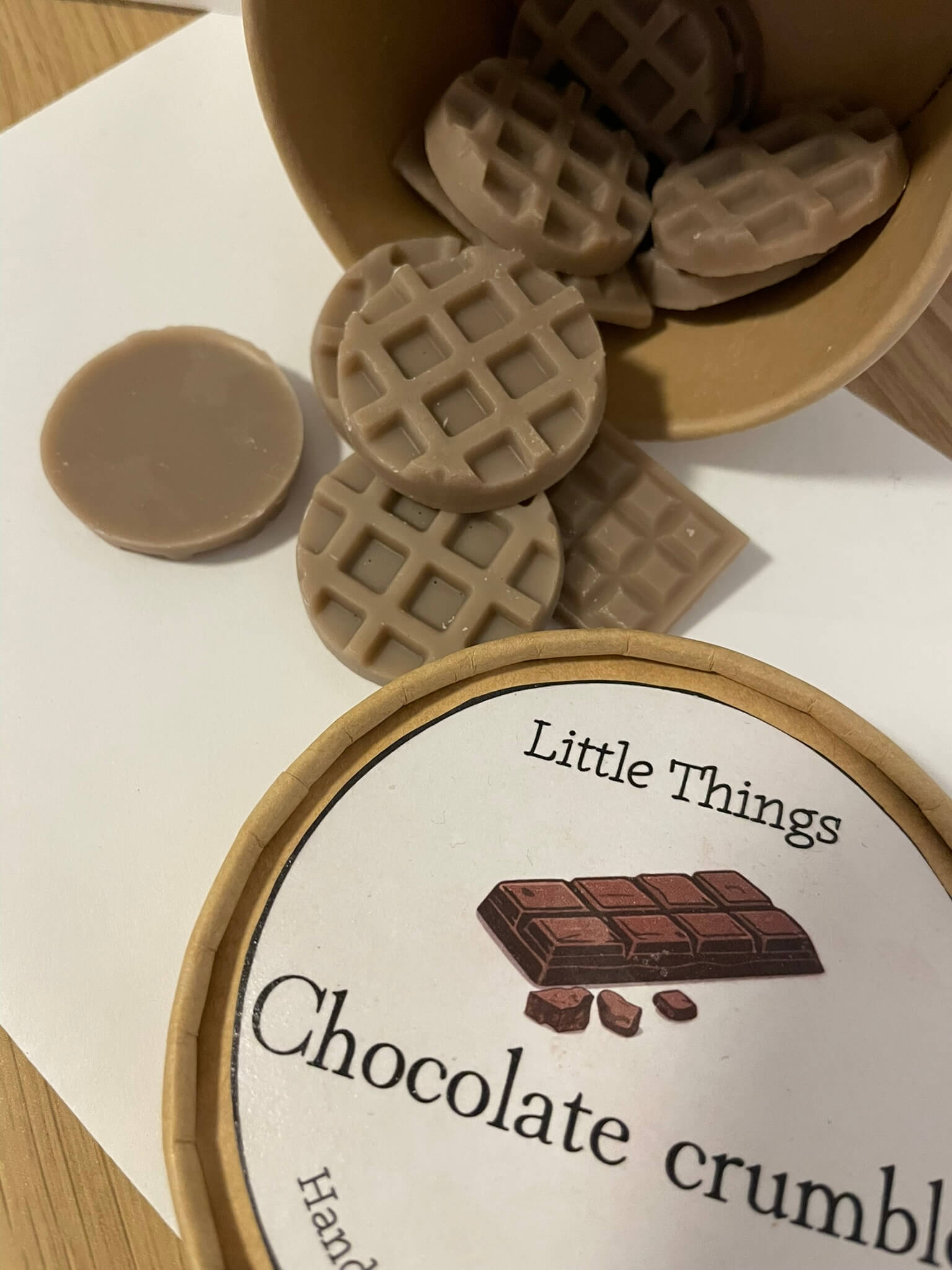 Chocolate Crumble Waffles